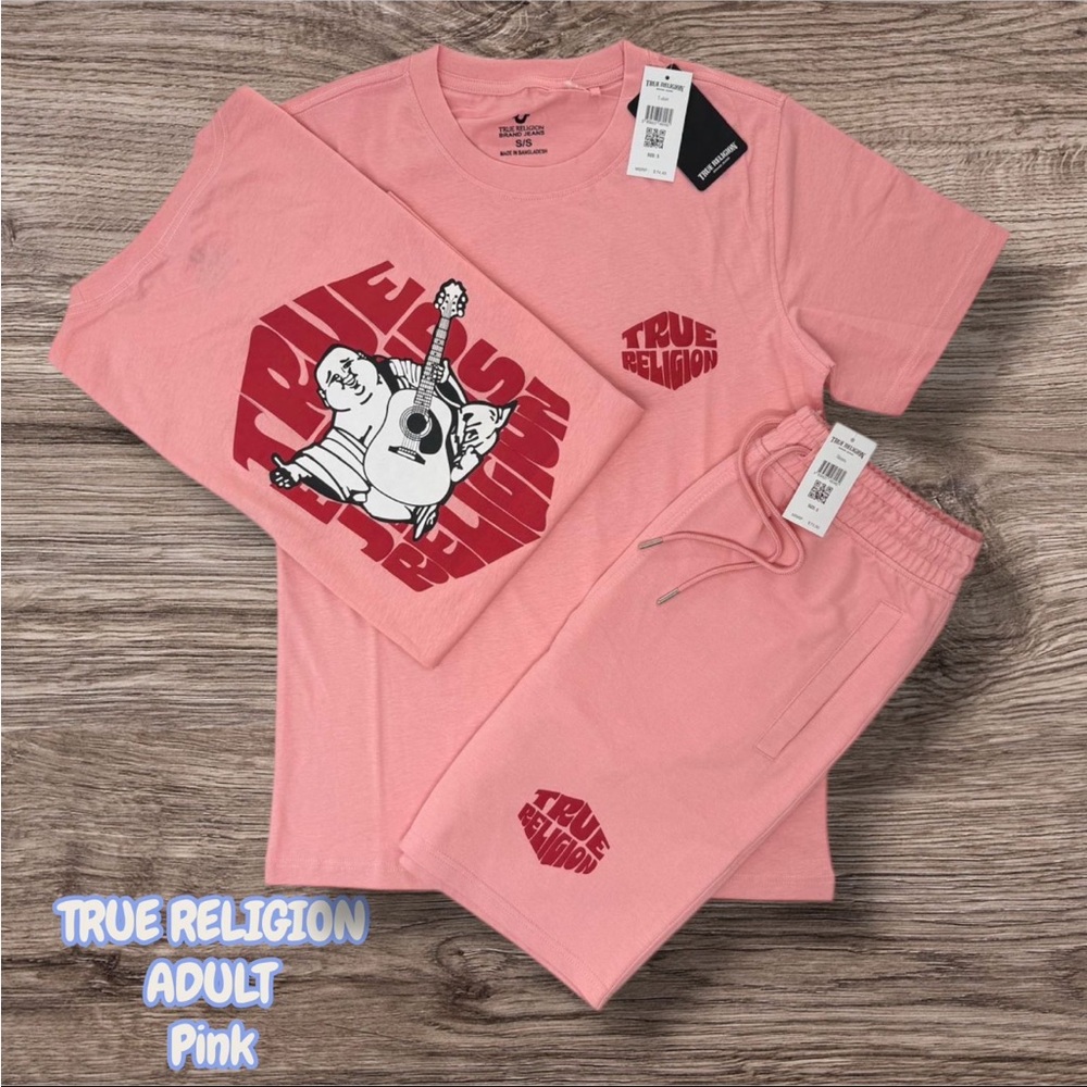 True Religion Pink- Summer Short Set